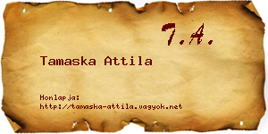 Tamaska Attila névjegykártya