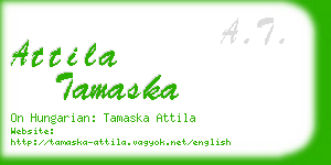 attila tamaska business card